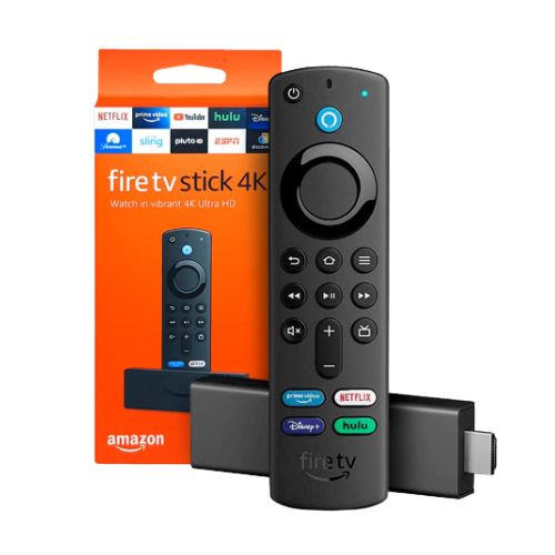Amazon Fire TV Stick 4K with its remote and box
